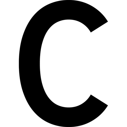 Bilde av HUSNUMMERTAPE NR. C - HØYDE: 100MM SORT (/*) (O5662)