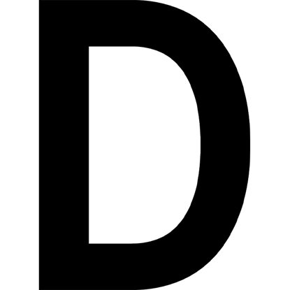 Bilde av HUSNUMMERTAPE NR. D - HØYDE: 100MM SORT (/*) (O5663)