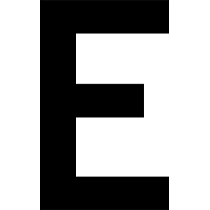 Bilde av HUSNUMMERTAPE NR. E - HØYDE: 100MM SORT (/*) (O5664)