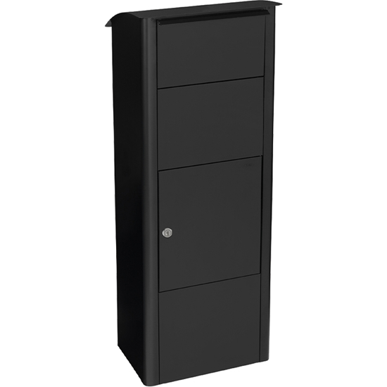 POSTKASSE ME-FA TOWER 457 BEECH, UTTAKLUKE FRONT, LÅS MED VRIDER SORT BLANK (P3019)