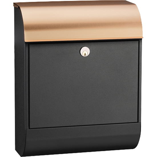 POSTKASSE ME-FA HARMONY 872 PEARL M/LÅS SORT/KOBBER (/*) (P3064)