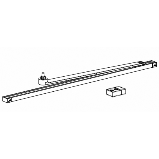 GLIDESKINNE RG LANG F/(FD10)/FD20 GILGEN DØRAUTOMATIKK SØLV (GAMMEL MODELL)(/*)