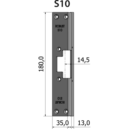 Bilde av STOLPE S10 VINKLET 14,5 MM RST.EL.POL (80S10)