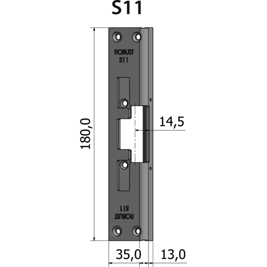 STOLPE S11 VINKLET 14,5 MM RST.EL.POL (80S11)