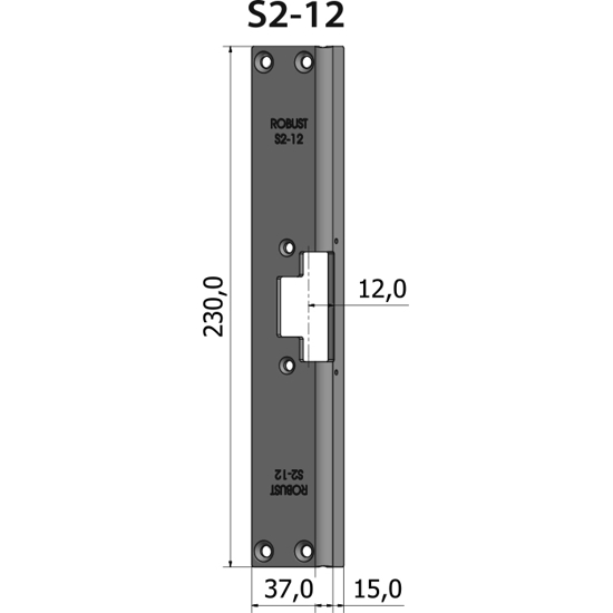 STOLPE S2-12 VINKLET 12 MM RST.EL.POL. (80S2-12)