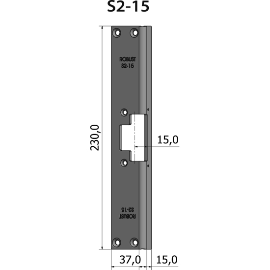 STOLPE S2-15 VINKLET 15 MM RST.EL.POL (80S2-15)