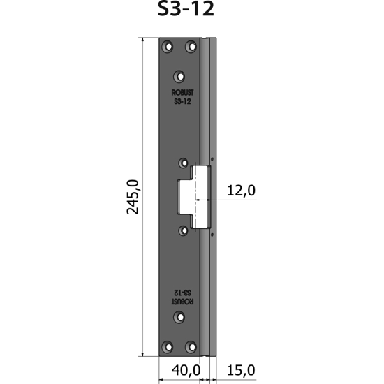 STOLPE S3-12 VINKLET 12 MM RST.EL.POL (80S3-12)