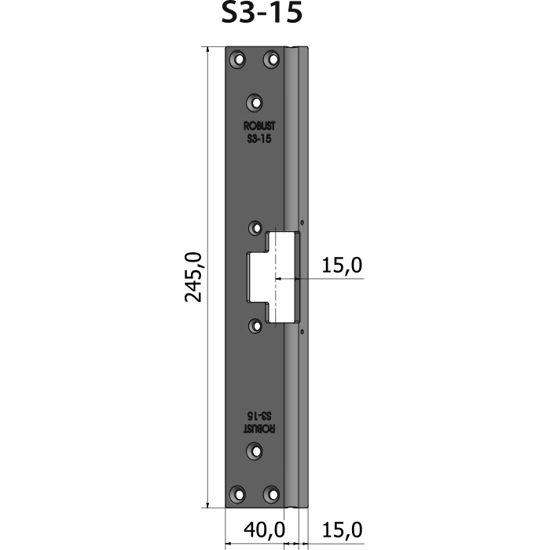 STOLPE S3-15 VINKLET 15 MM RST.EL.POL (80S3-15)