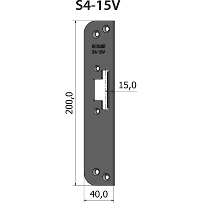 Bilde av STOLPE S4-15V RETT 15 MM RST.EL.POL (80S4-15V)