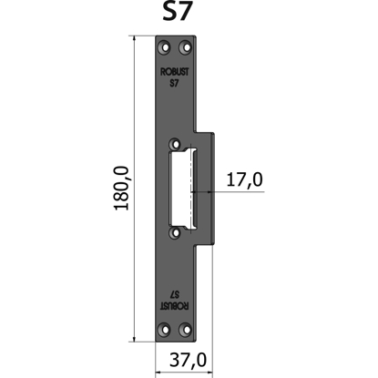 Bilde av STOLPE S7 RETT 17 MM RST.EL.POL (80S7)