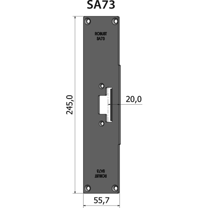 Bilde av STOLPE SA73 RETT 20 MM RST.EL.POL (80SA73)