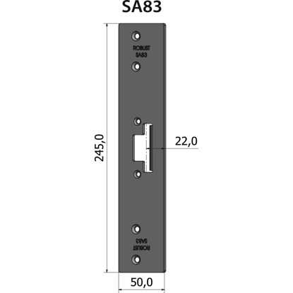 Bilde av STOLPE SA83 RETT 22 MM RST.EL.POL (80SA83)