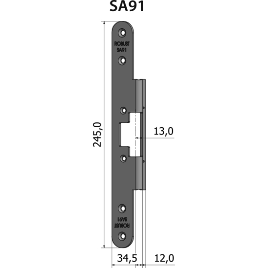 STOLPE SA91 VINKLET 13 MM RST.EL.POL (80SA91)