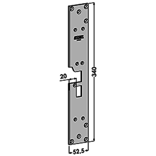 STOLPE 1805B HØYRE, PLAN M/RETTE HJ. EKSRA KRAFTIG, STEP 18 RST.` (/*) (E20133)