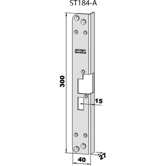 STOLPE 184A VINKEL VENSTRE STEP 18 RST. (/*) (E20103)