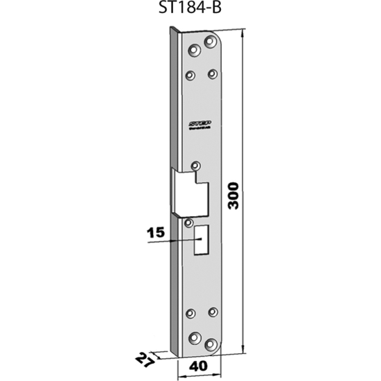 STOLPE 184B VINKEL HØYRE STEP 18 RST. (/*) (E20104)