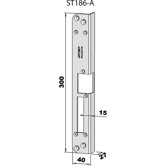 STOLPE 186A VINKEL VENSTRE, FAS981, ASSA 8765, STEP 18 RST.` (E20107)