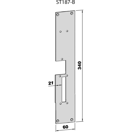 STOLPE 187B PLAN HØYRE, SAPA 2074, STEP 18 RST. (E20110)