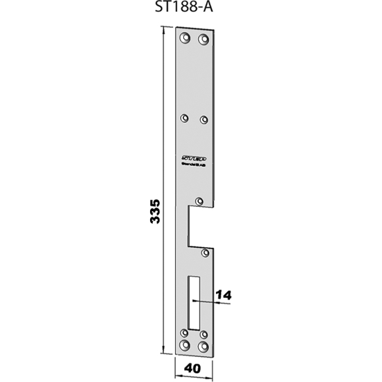 STOLPE 188A VENSTRE STEP 18 RST.` (E20111)