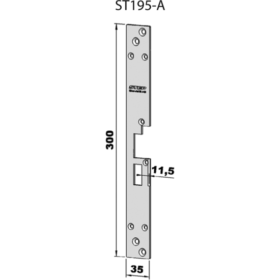 STOLPE 195A VENSTRE, SAPA 2050, SCHÜCO RS65, STEP 18 RST.` (E20117)