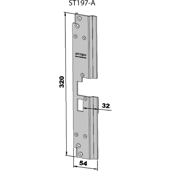 STOLPE 197A VENSTRE, SCHÜCO ADS 70 HD STEP 18 RST` (E20119)