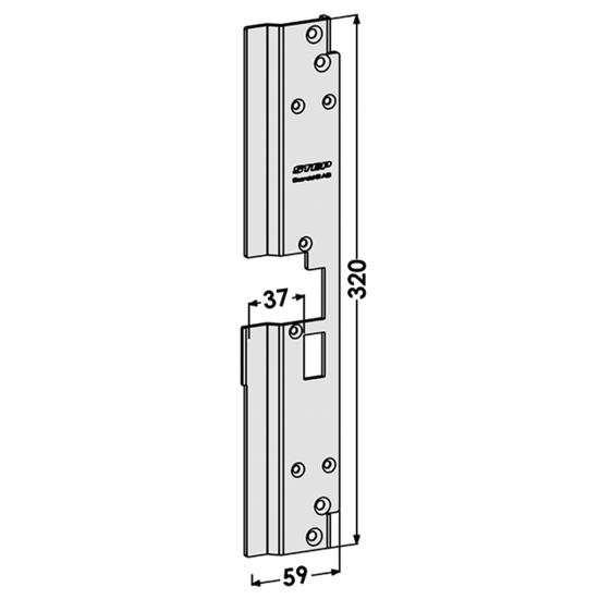 STOLPE 199B HØYRE, SCHÜCO ADS 75 HD, STEP 18 RST.` (E20125)