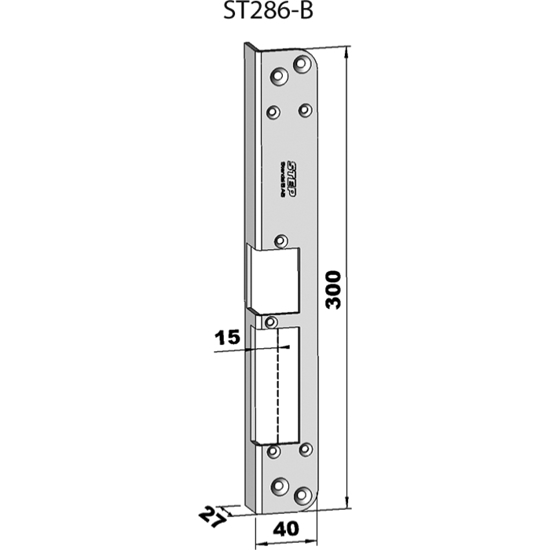 STOLPE 286B VINKEL HØYRE STEP 28E RST. (E14107)