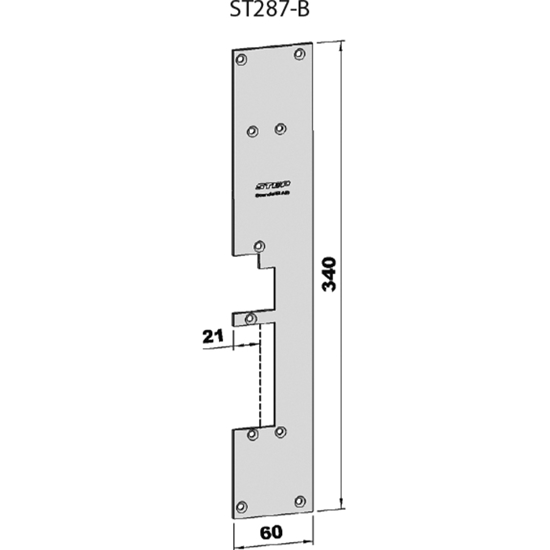 STOLPE 287B PLAN HØYRE, SAPA 2074 STEP 28E RST. (E14109)