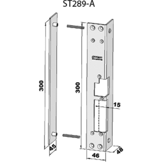 SIDEBESLAG M/STOLPE 289A VENSTRE STEP 28E RST. (E14200)