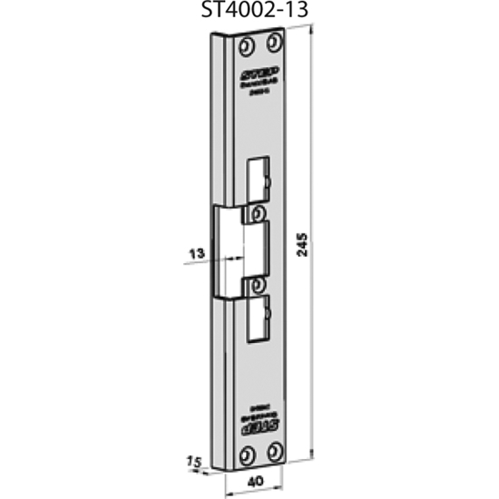 STOLPE 4002 13MM VINKLET M/RETTE HJ. (730-13) STEP 40/90 RST. (E11107)