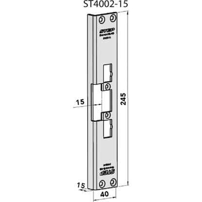 Bilde av STOLPE 4002 15MM VINKLET M/RETTE HJ. (730-15) STEP 40/90 RST. (E11108)