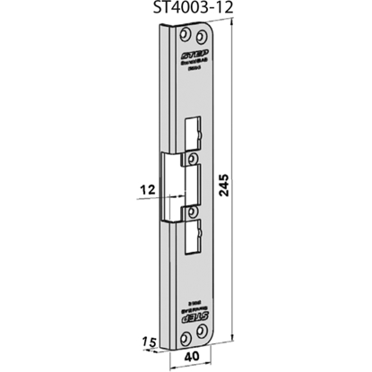 Bilde av STOLPE 4003 12MM VINKLET M/RUNDE HJ. (730T-12) STEP 40/90 RST. (E11110)