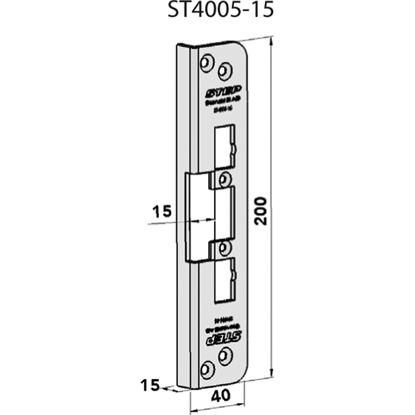 Bilde av STOLPE 4005-15MM VINKLET M/RUNDE HJ. (1487-1) STEP 40/90 RST. (E11114)