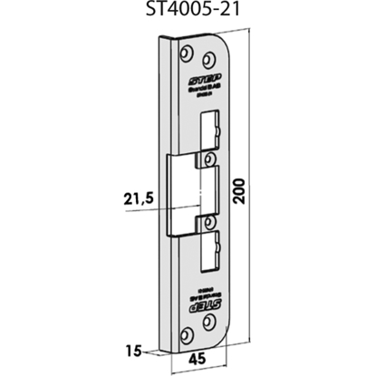 Bilde av STOLPE 4005-21MM (1487-4) STEP 40/90 RST.` (E11148)