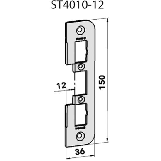 STOLPE 4010-12 PLAN M/RUNDE HJ. (1264-1) STEP 40/90 RST (E11121)