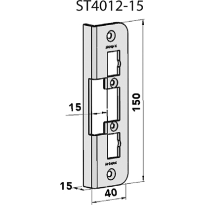 Bilde av STOLPE 4012-15 VINKLET M/RUNDE HJ. STEP 40/90 RST. (E11163)
