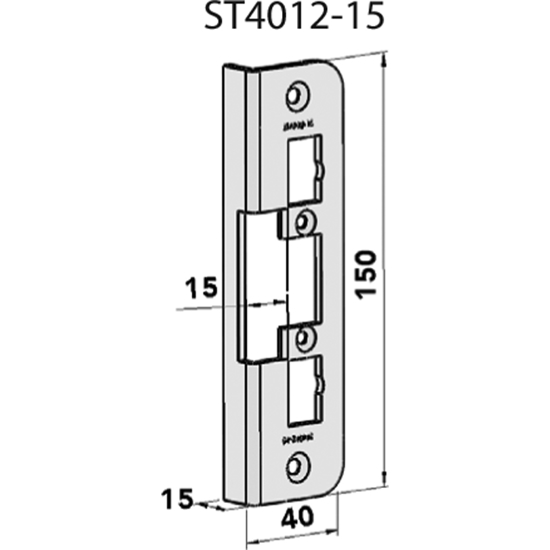 STOLPE 4012-15 VINKLET M/RUNDE HJ. STEP 40/90 RST. (E11163)