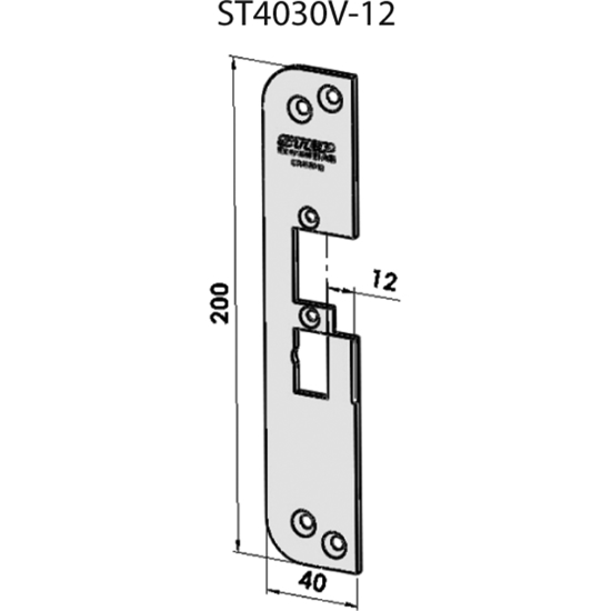 STOLPE 4030 12MM VENSTRE STEP 40/90 RST. (E11129)