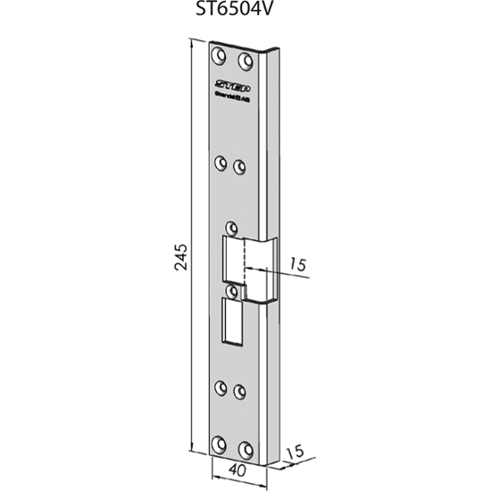 STOLPE 6504V VINKLET VENSTRE STEP 60 RST. (/*) (E13105)