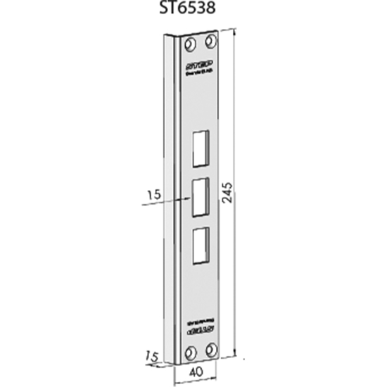 SLUTTSTYKKE 6538 VINKEL ERST. 6504, 4002-15, 9501H/V (730) STEP 60 RST. (E24002)