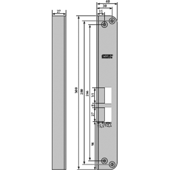 SLUTTSTYKKE ST-802B HØYRE STEP RST. (E24004)