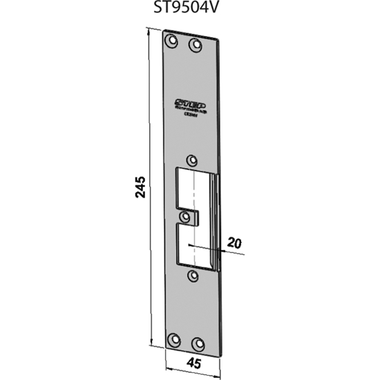 STOLPE 9504-20MM VENSTRE STEP 92 RST. (E17107)