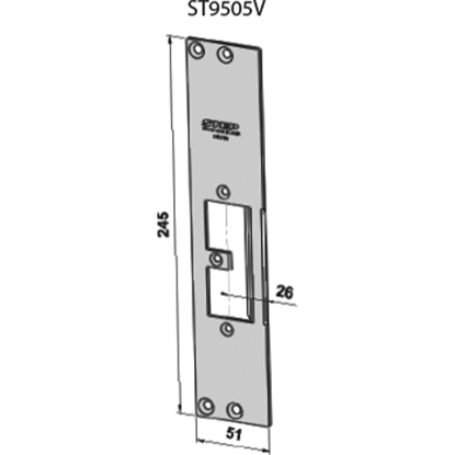 Bilde av STOLPE 9505V (ST6510/731-26) VENSTRE STEP 92 RST.` (E17134)