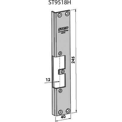 Bilde av STOLPE 9518 HØYRE STEP 92 RST. (E17120)