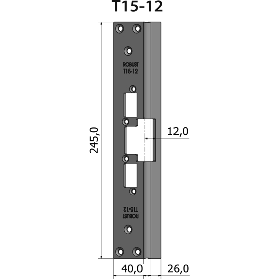 STOLPE T15-12 VINKLET 12 MM RST.EL.POL (80T15-12)