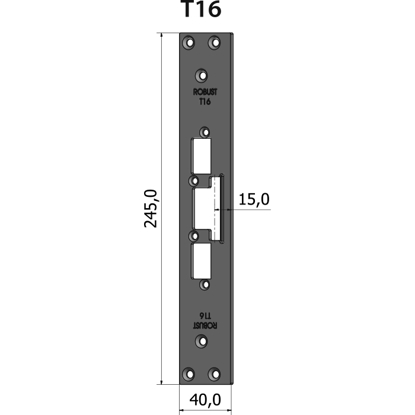 Bilde av STOLPE T16 RETT 15 MM RST.EL.POL (80T16)