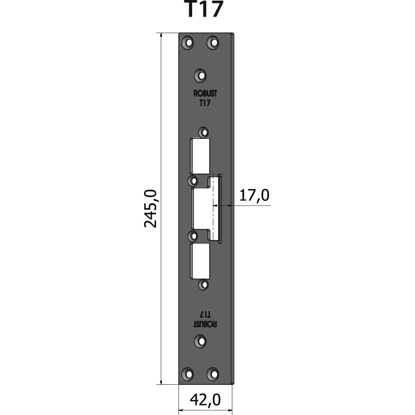 Bilde av STOLPE T17 RETT 17 MM RST.EL.POL (80T17)