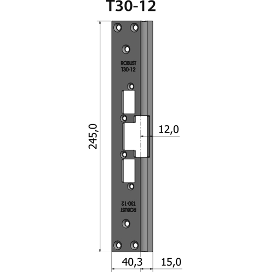 STOLPE T30-12 VINKLET 12 MM RST.EL.POL (80T30-12)