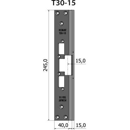 Bilde av STOLPE T30-15 VINKLET 15 MM RST.EL.POL (80T30-15)
