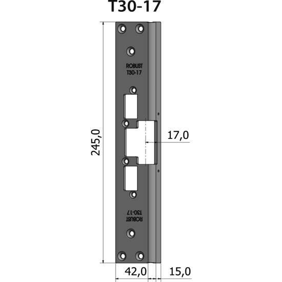 STOLPE T30-17 VINKLET 17 MM RST.EL.POL (80T30-17)